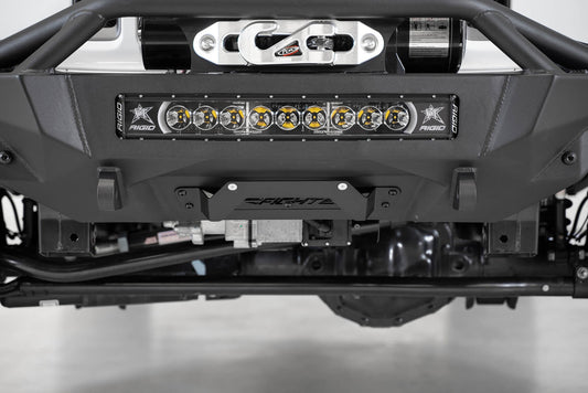 2007+ Jeep JL JLU JT Wrangler, Gladiator Stealth Fighter Front Bumper License Plate Bracket Addictive Desert Designs