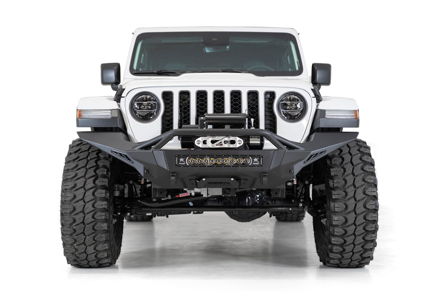2007+ Jeep JL JLU JT Wrangler, Gladiator Stealth Fighter Front Bumper License Plate Bracket Addictive Desert Designs